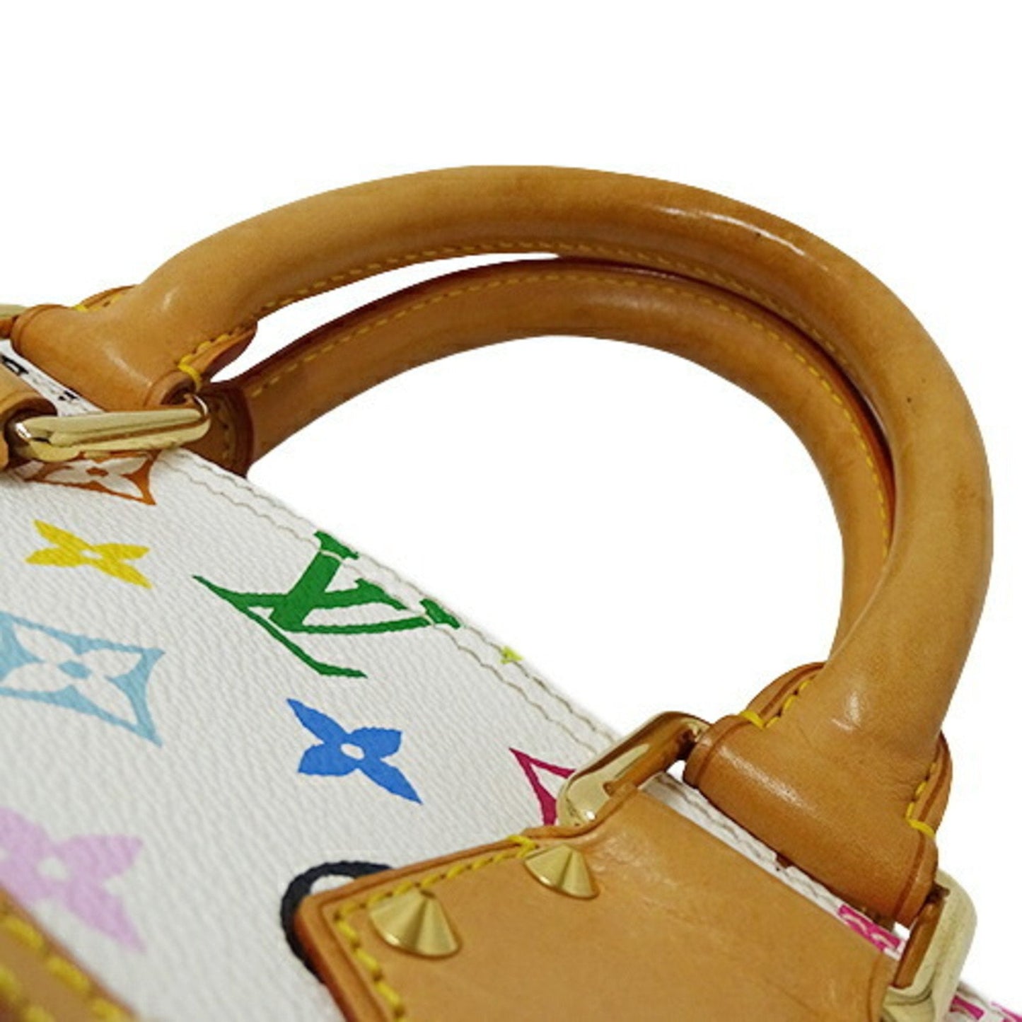 LOUIS VUITTON Bag Monogram Multicolor Women's Handbag Alma Bronne M92647 White Studs