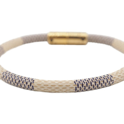 LOUIS VUITTON M6138E Bracelet Keep It Damier Azur White Unisex