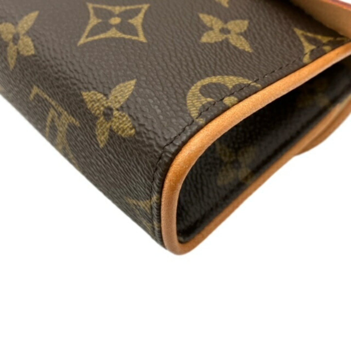 LOUIS VUITTON Monogram Pochette Florentine M51855 Body Bag Brown