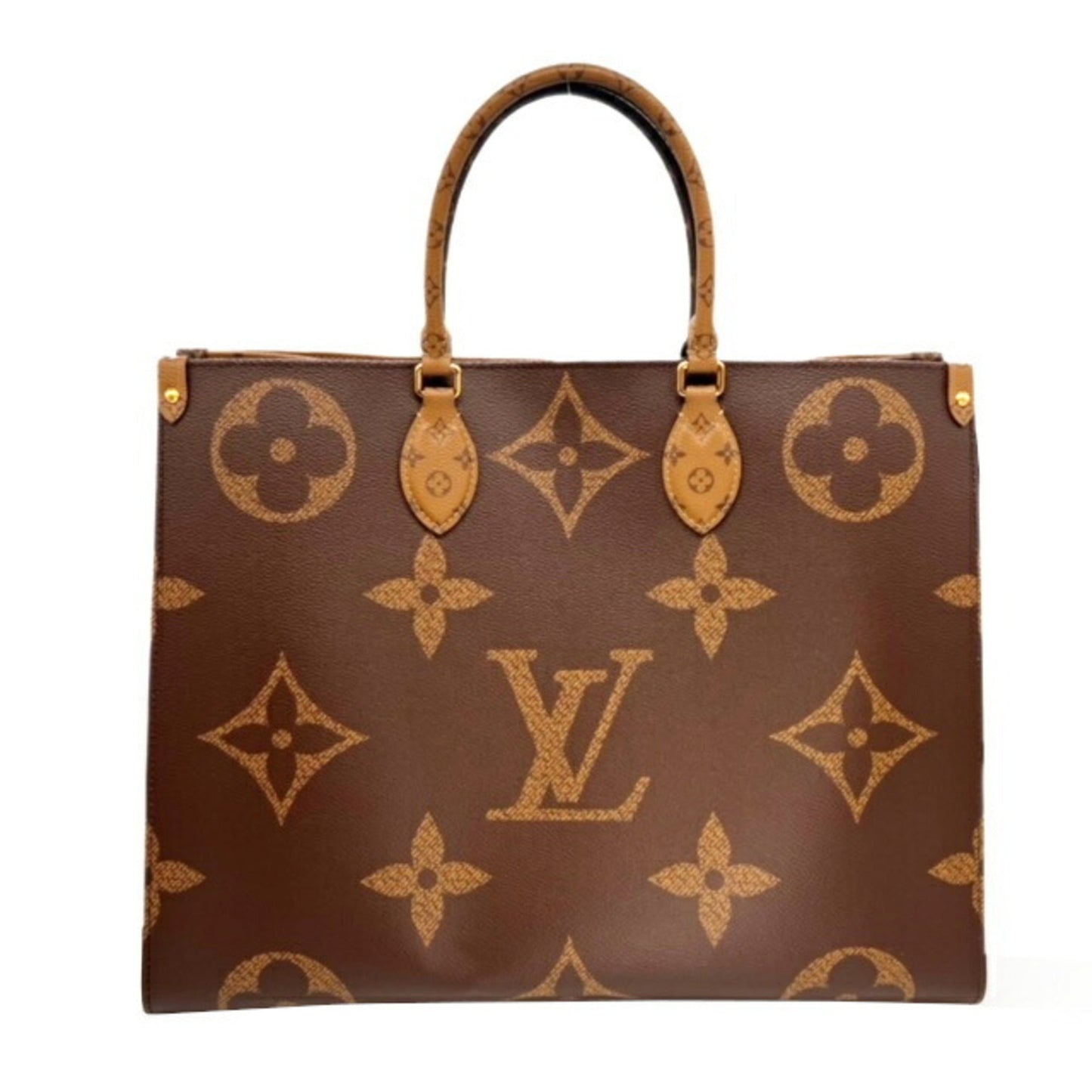 LOUIS VUITTON M45320 Monogram Giant Reverse On the Go GM Brown Men's Women's Unisex RFID Tote Bag