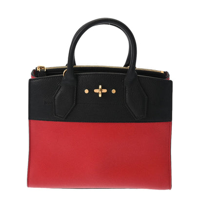 LOUIS VUITTON City Steamer PM Noir/Rouge M54868 Women's Taurillon Leather Bag