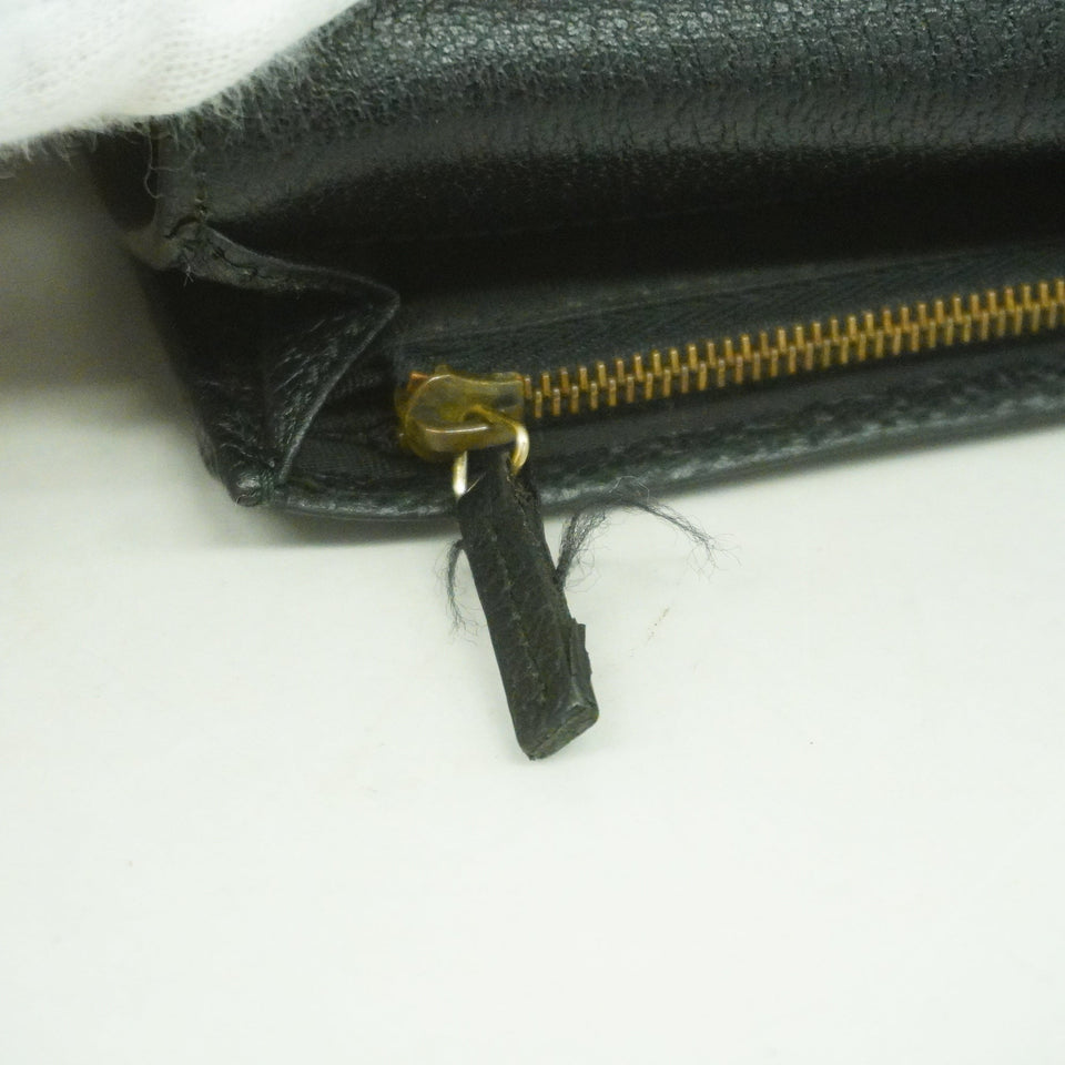 GUCCIAuth  GG Marmont 428740 Women's Leather Long Wallet [bi-fold] Black