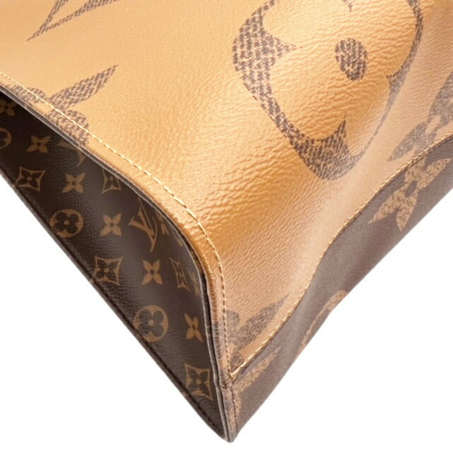 LOUIS VUITTON M45320 Monogram Giant Reverse On the Go GM Brown Men's Women's Unisex RFID Tote Bag