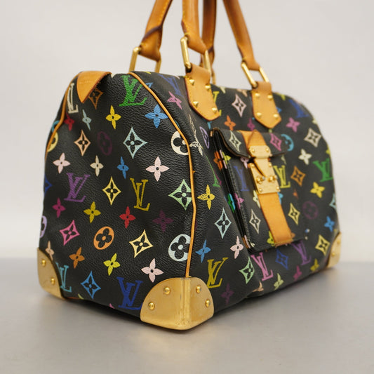 LOUIS VUITTONAuth  Monogram Multicolore Speedy 30 M92642 Women's Handbag Noir