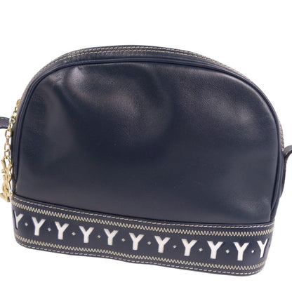 YVES SAINT LAURENT Bag Shoulder YSL Charm Calf Leather Women's Navy