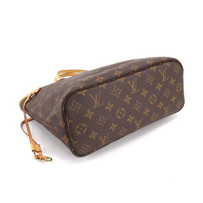 LOUIS VUITTON Monogram Neverfull PM Tote Bag Brown Beige M40155