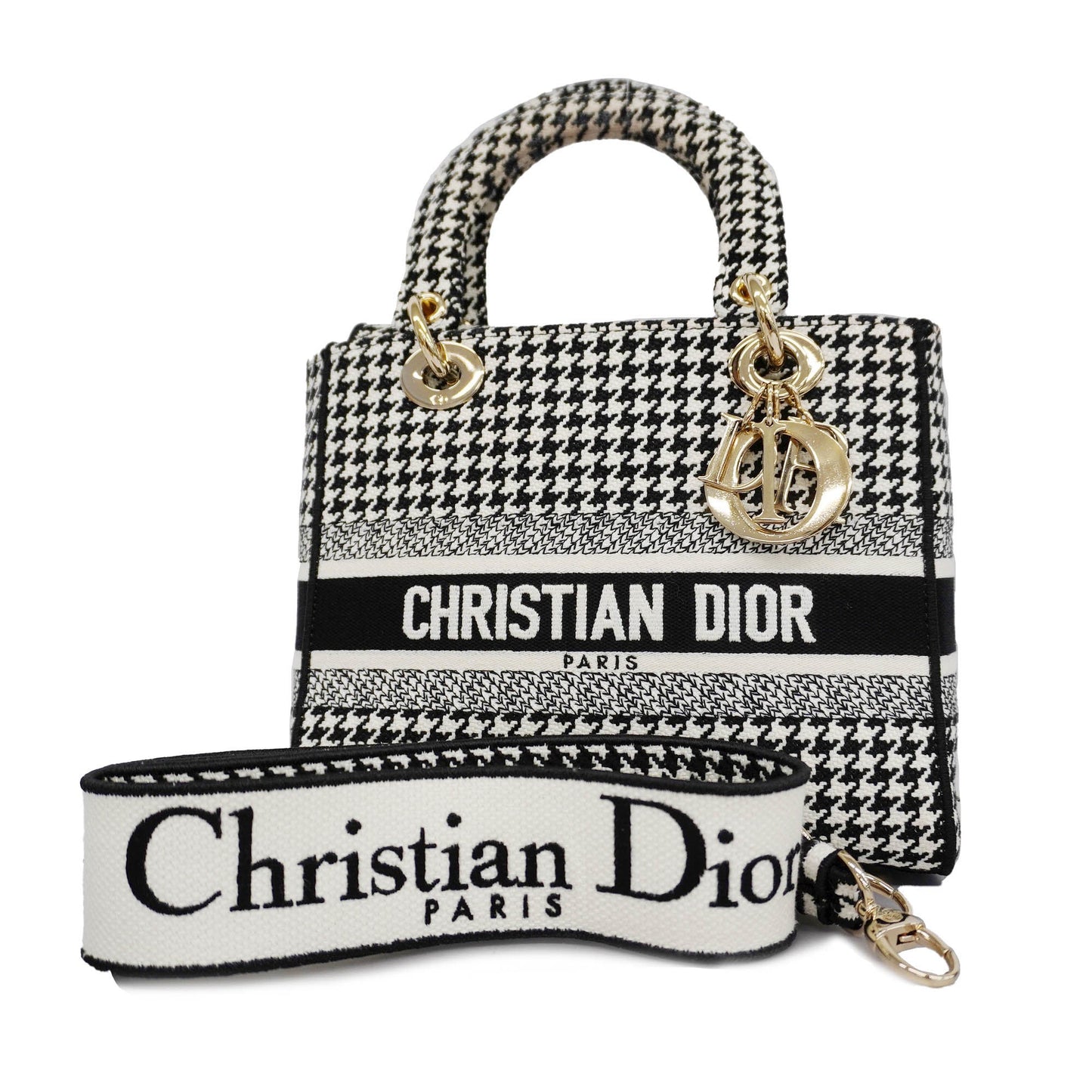 CHRISTIAN DIOR  Lady Dior Handbag Women's Canvas Handbag,Shoulder Bag