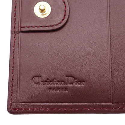 CHRISTIAN DIOR Wallet Women's Bifold Jacquard Trotter Bordeaux