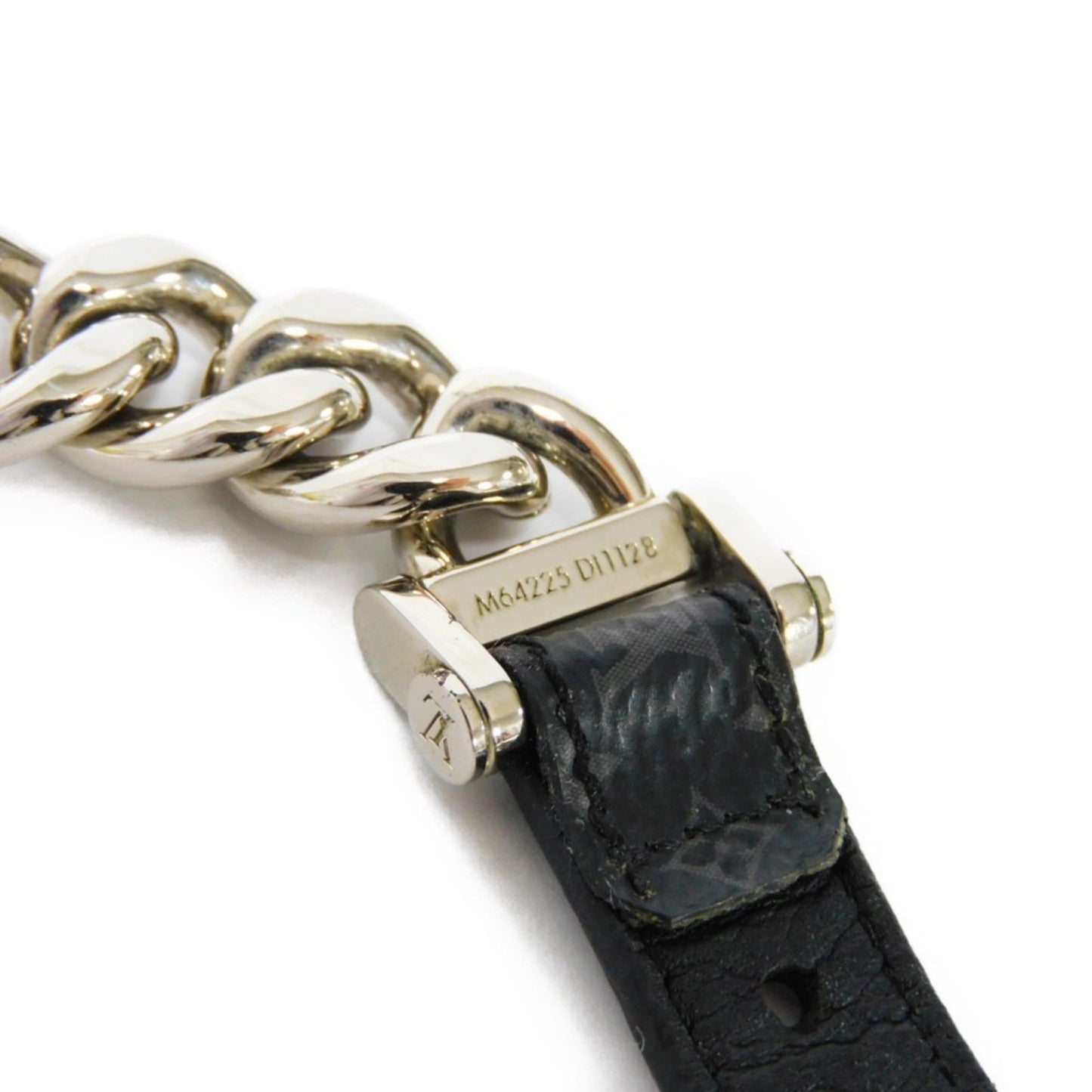 LOUIS VUITTON Bracelet Chain Monogram Eclipse Noir M64225 Men's Accessories Jewelry