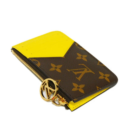 LOUIS VUITTON Coin Case Card Porte Culte Romy LV Circle Flower Yellow Monogram Jaune M81882 Men's Women's Wallet