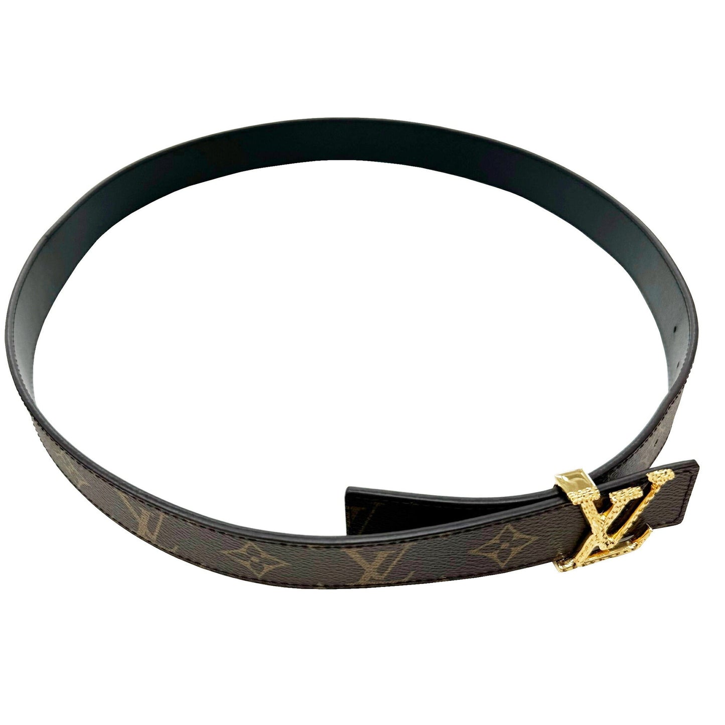 LOUIS VUITTON Belt LV Initial 30MM Monogram M0350 JJ3290 90cm Men's Women's