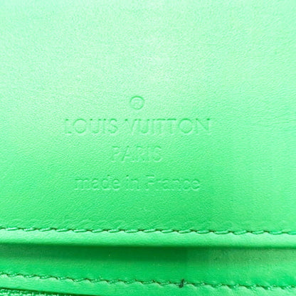 LOUIS VUITTON Zippy Vertical Monogram Taurillon Leather Round Long Wallet Zip Veil Cloak Green M81549 Men Women