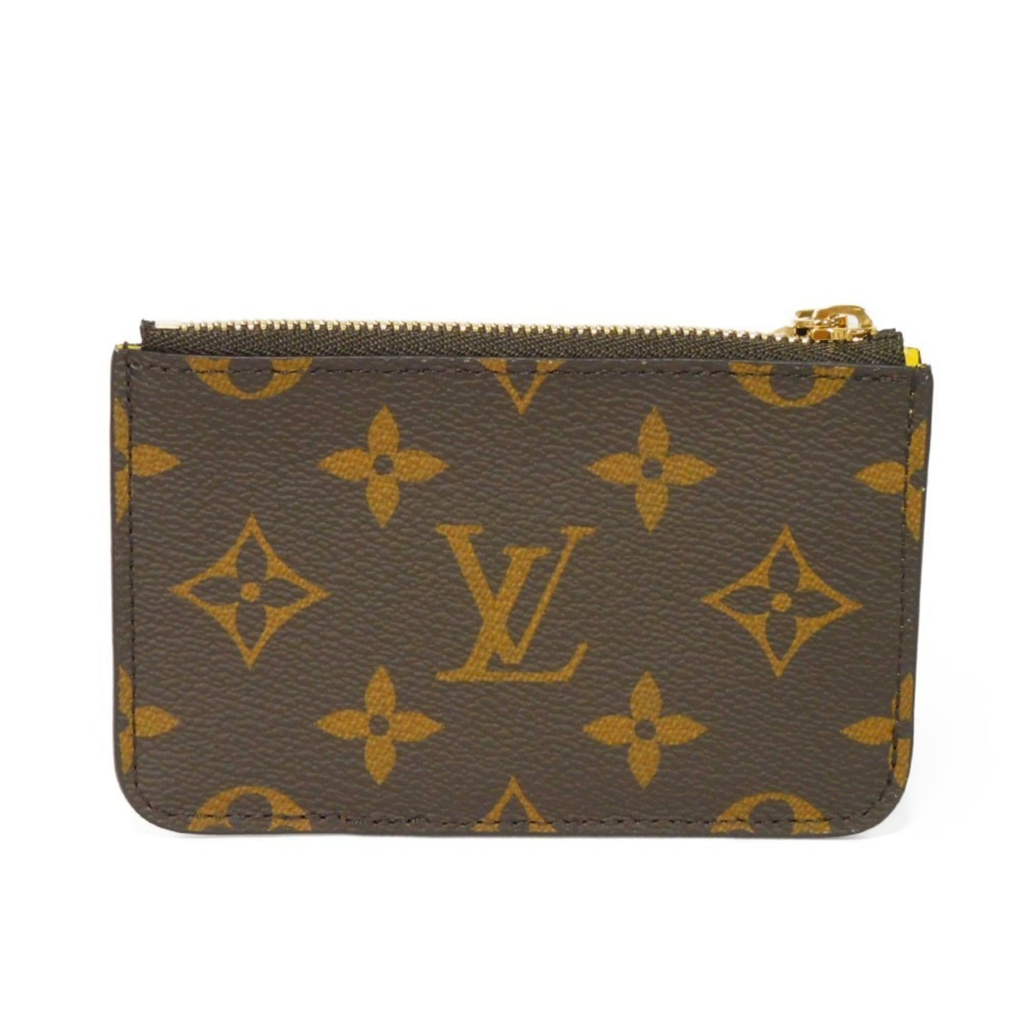 LOUIS VUITTON Coin Case Card Porte Culte Romy LV Circle Flower Yellow Monogram Jaune M81882 Men's Women's Wallet