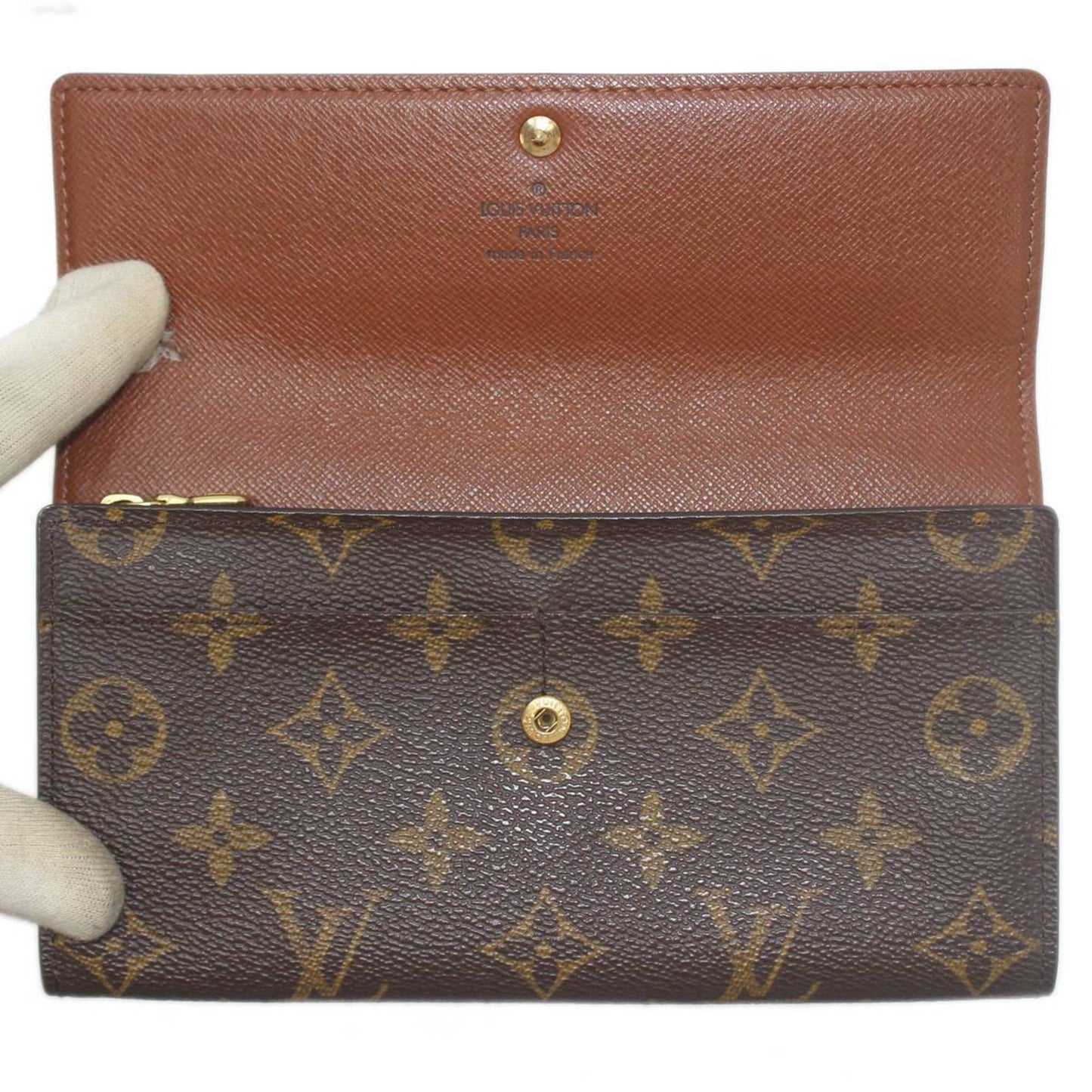 LOUIS VUITTON Pochette Porte Mone Credit Bifold Long Wallet Monogram M61725 MB0062