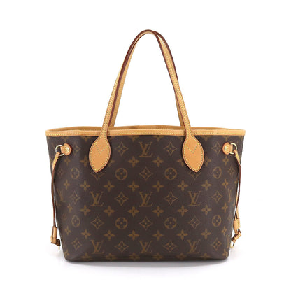 LOUIS VUITTON Monogram Neverfull PM Tote Bag Brown Beige M40155