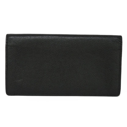 LOUIS VUITTON Long Wallet Portefeuil Brazza LV Logo Black New Bifold Vuitton Taiga Noir M30501 Men's Billfold