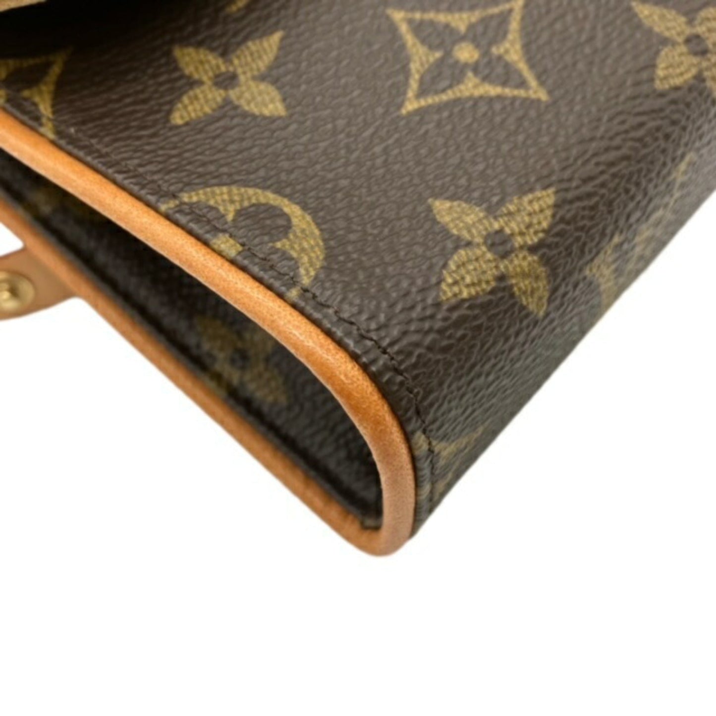 LOUIS VUITTON Monogram Pochette Florentine M51855 Body Bag Brown