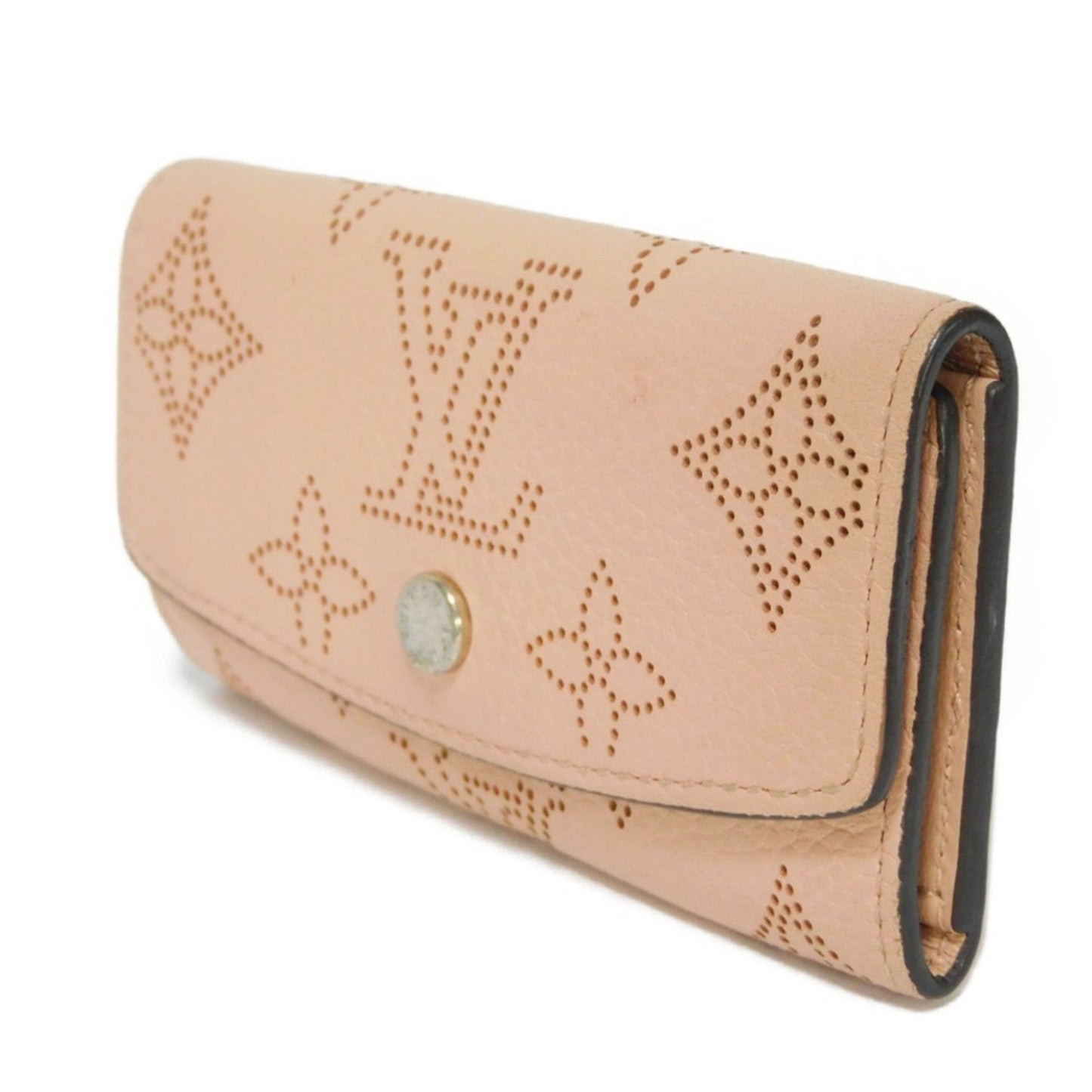 LOUIS VUITTON Key Case Multicle 4 Perforation Punching Snap Button Row Monogram Mahina M64056 Women's