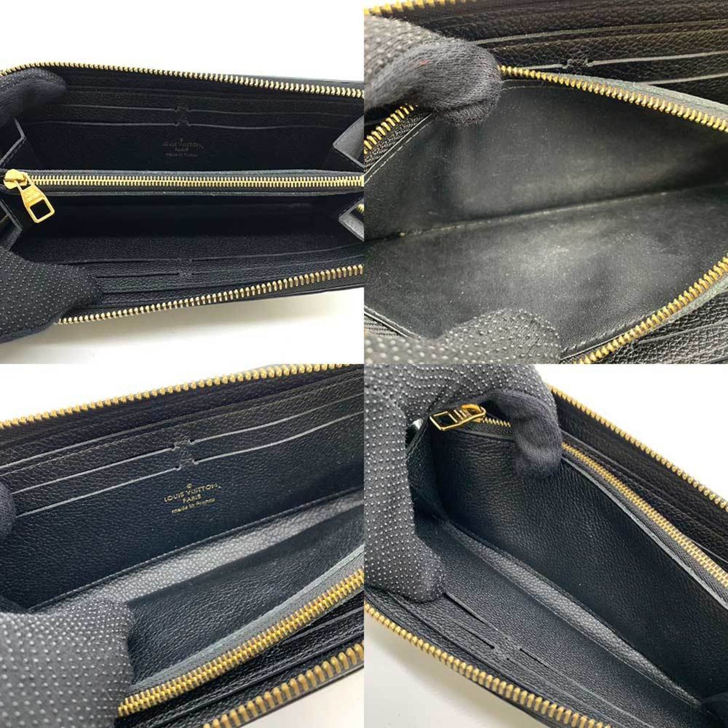 LOUIS VUITTON Wallet Portefeuille Clemence Noir Black Long Round Zip Ladies Monogram Empreinte Leather M60171 LOUISVUITTON