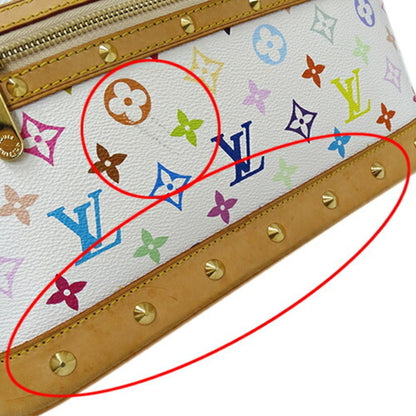 LOUIS VUITTON Bag Monogram Multicolor Women's Handbag Alma Bronne M92647 White Studs