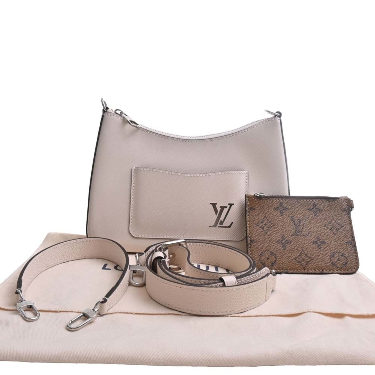 LOUIS VUITTON Epi Marel Handbag M80688 Ivory Women's