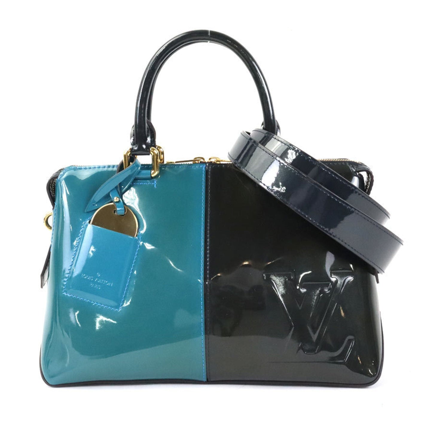 LOUIS VUITTON Handbag Shoulder Bag Tote Miroir Patent Leather Blue Marine Ladies M54642