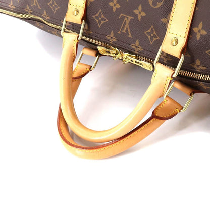 LOUIS VUITTON Monogram Keepall 60 Boston Bag Brown M41422 Gold Hardware