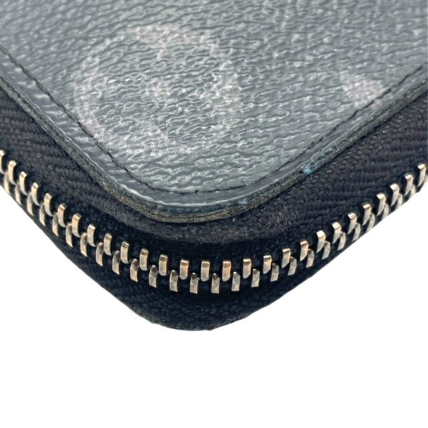 LOUIS VUITTON Zippy Vertical Monogram Eclipse M62295 RFID Tag Men's Round Long Wallet PVC Gray Black