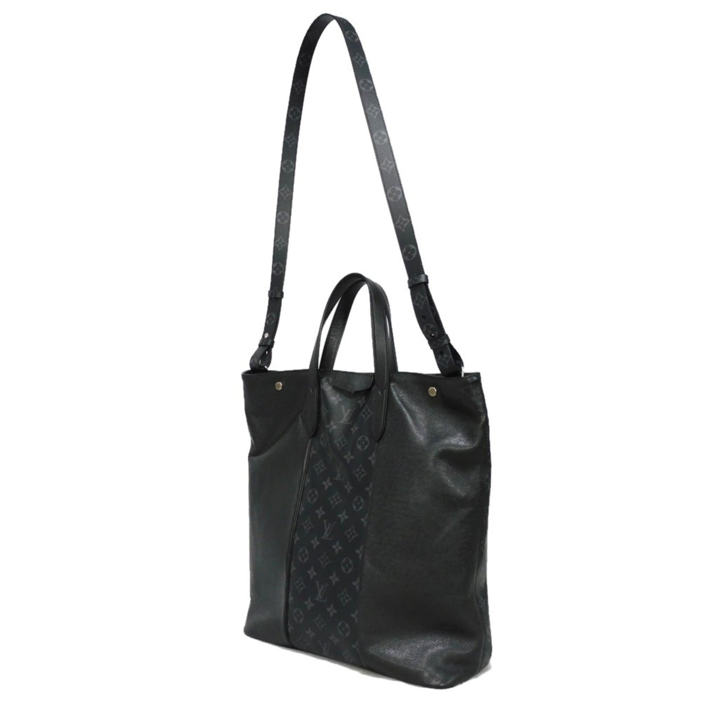 LOUIS VUITTON Tote Bag City LV Logo Flower Shoulder Taigarama Monogram Eclipse Noir M30431 Men's