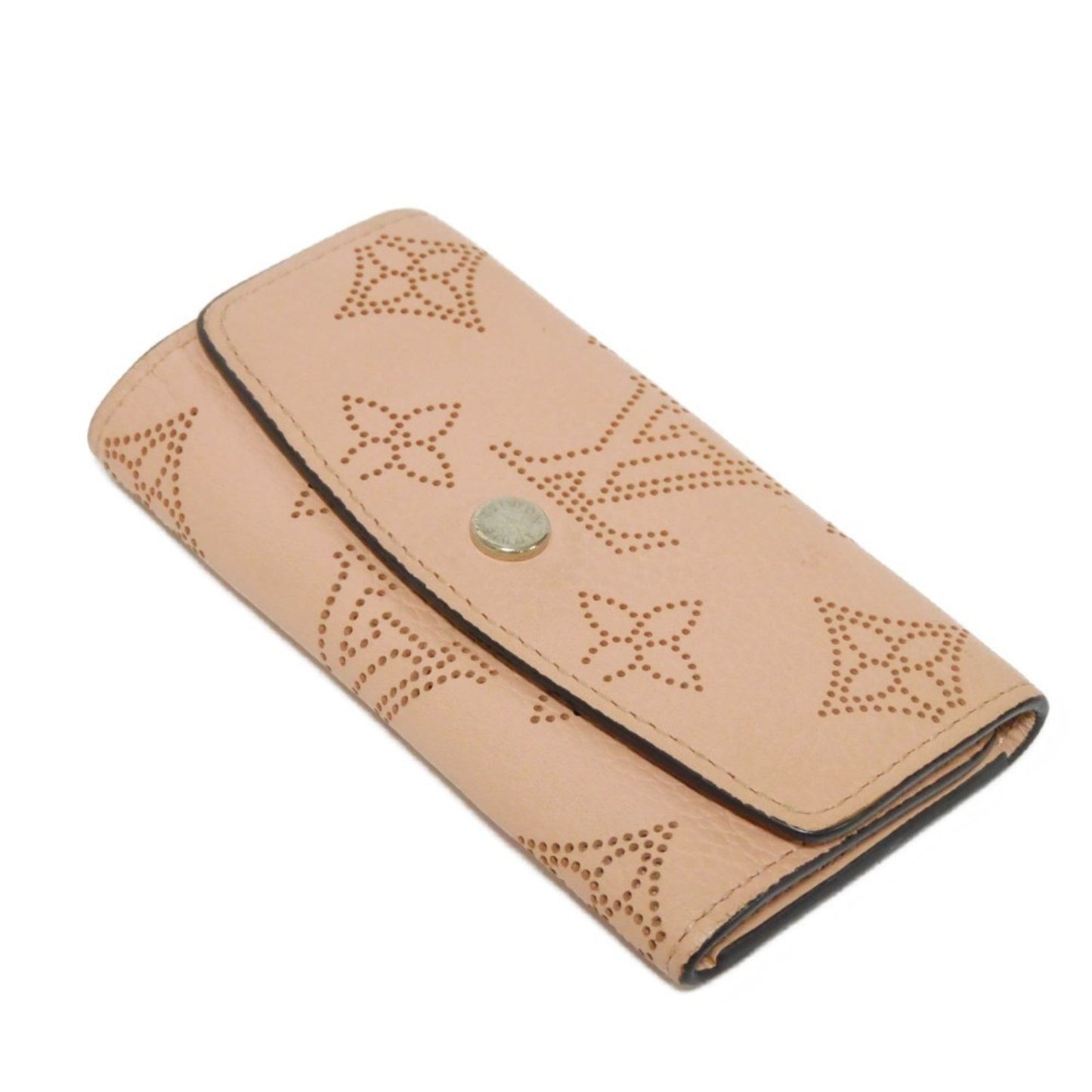 LOUIS VUITTON Key Case Multicle 4 Perforation Punching Snap Button Row Monogram Mahina M64056 Women's