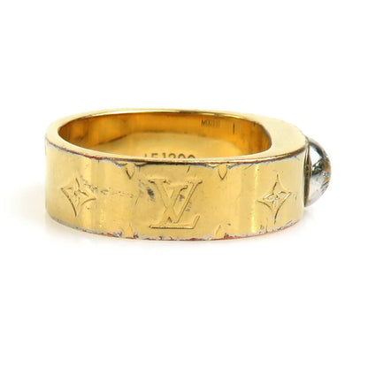 LOUIS VUITTON Ring Berg Nanogram Metal Gold/Silver Ladies M00210 No. 10