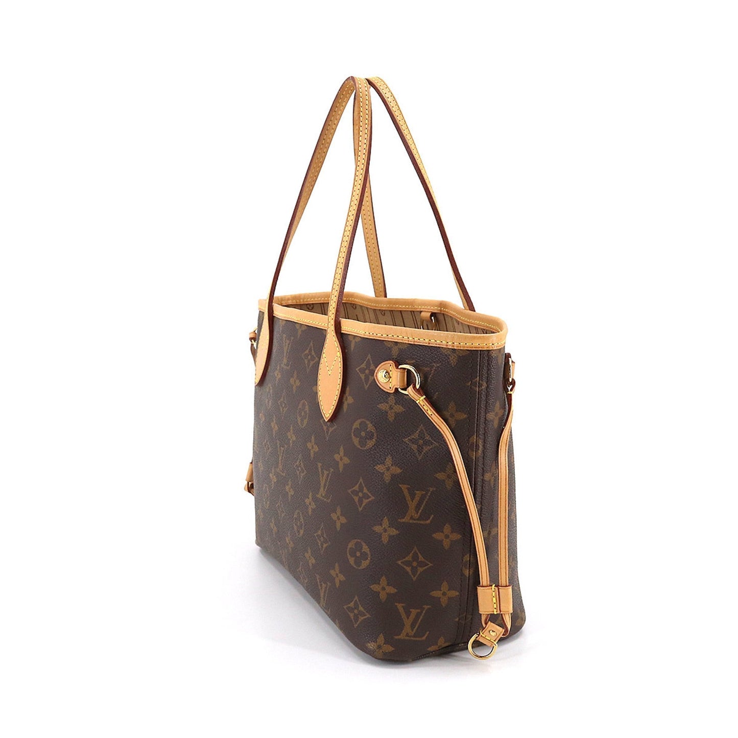 LOUIS VUITTON Monogram Neverfull PM Tote Bag Brown Beige M40155