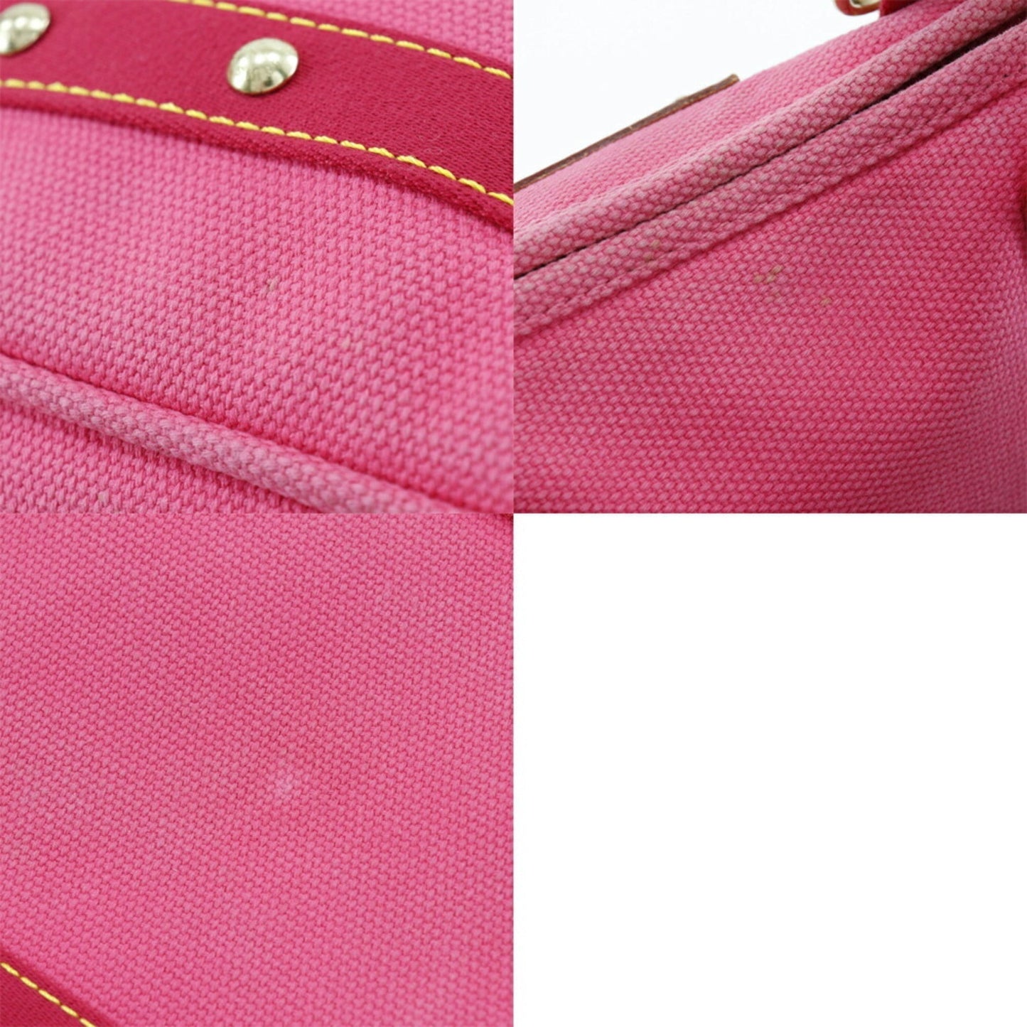 LOUIS VUITTON Antigua Tote Bag Hippo MM M40085 Canvas Rose Made in France 2005 Pink SP1025 Shoulder Handbag A4 Zipper Ladies