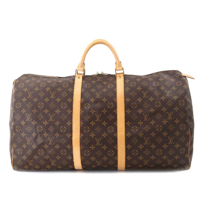 LOUIS VUITTON Monogram Keepall 60 Boston Bag Brown M41422 Gold Hardware