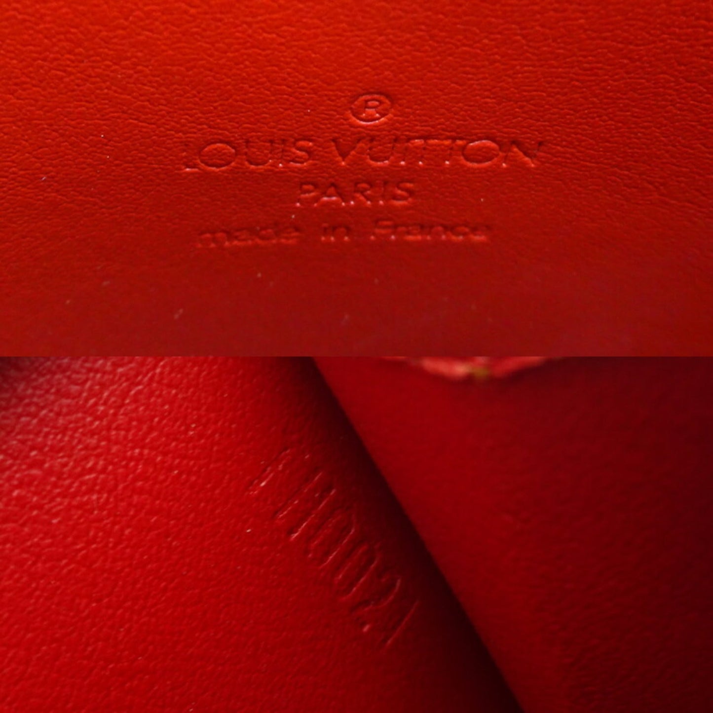 LOUIS VUITTON Mott *There is a crack on the strap Women's shoulder bag M91137[] Vernis Rouge [Red]