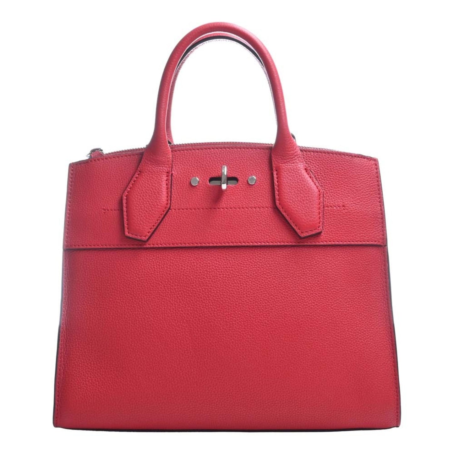 LOUIS VUITTON Leather City Steamer PM Handbag M51030 Red Ladies