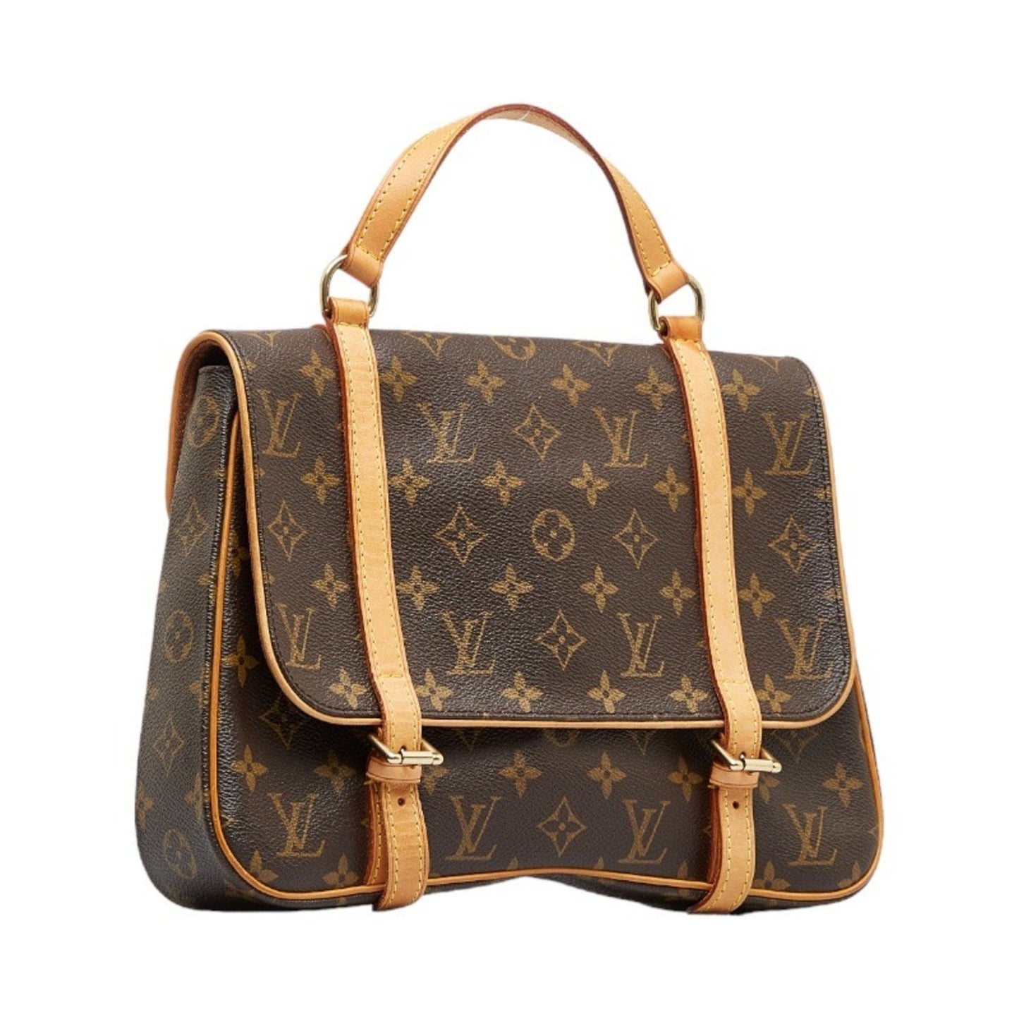 LOUIS VUITTON Monogram Marel Sack Ad Rucksack Backpack M51158 Brown PVC Leather Ladies