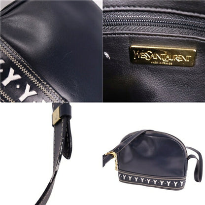 YVES SAINT LAURENT Bag Shoulder YSL Charm Calf Leather Women's Navy