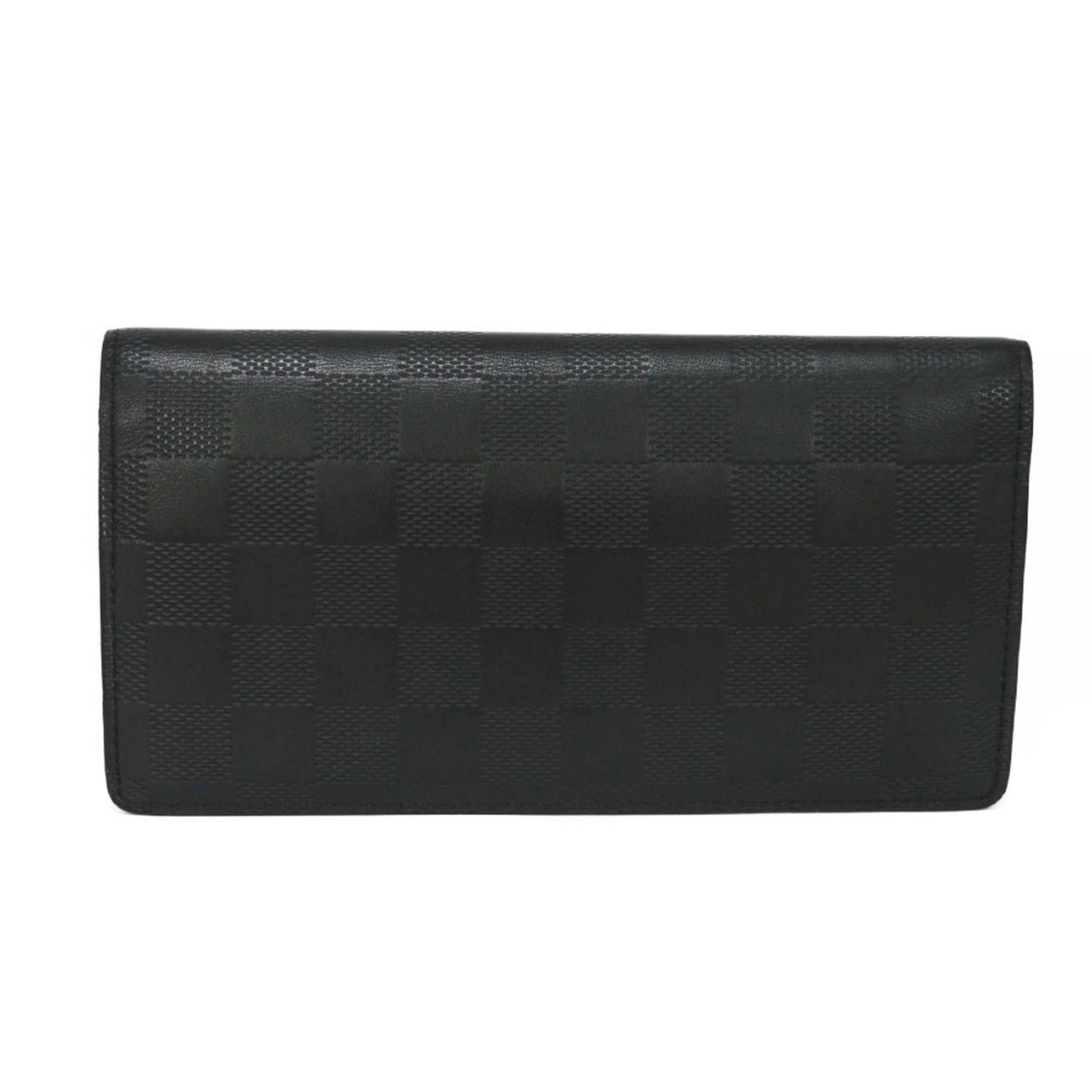 LOUIS VUITTON Long Wallet Portefeuil Brazza Old Model Bifold Damier Infini Onyx N63010 Men's Billfold