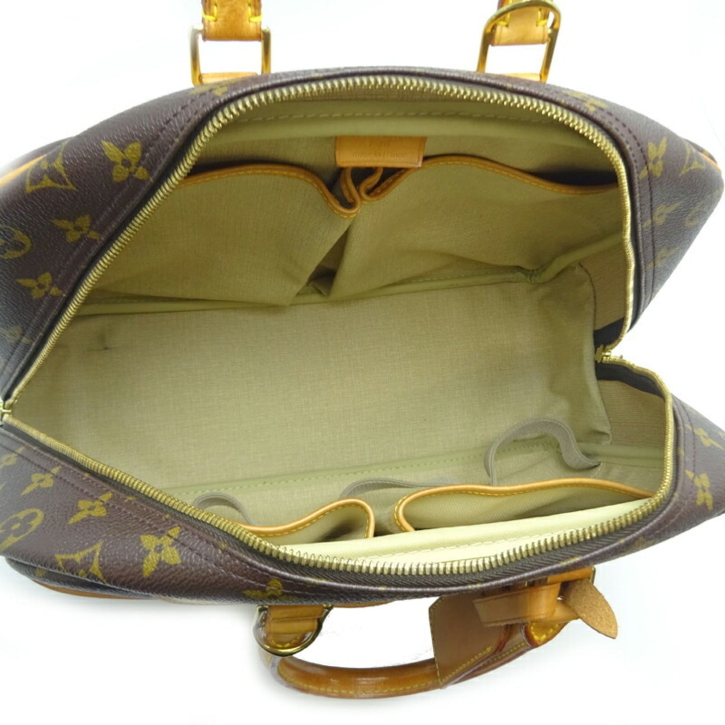 LOUIS VUITTON Deauville [Bowling Vanity] Women's Handbag M47270[] Monogram Ebene [Brown]