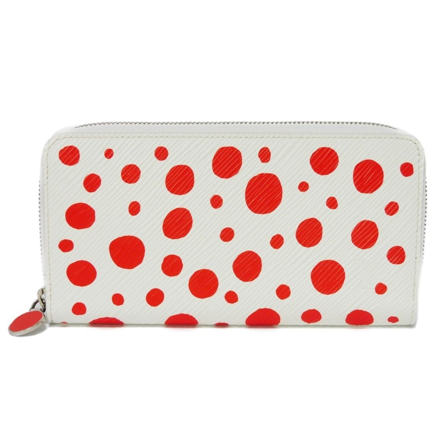 LOUIS VUITTON Long Wallet LV×YK Zippy Yayoi Kusama White Red Epi Infinity Dot M81961 Men's Women's