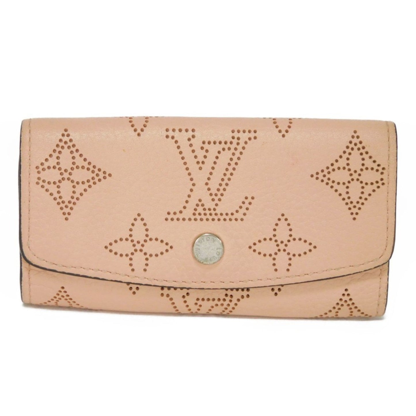 LOUIS VUITTON Key Case Multicle 4 Perforation Punching Snap Button Row Monogram Mahina M64056 Women's