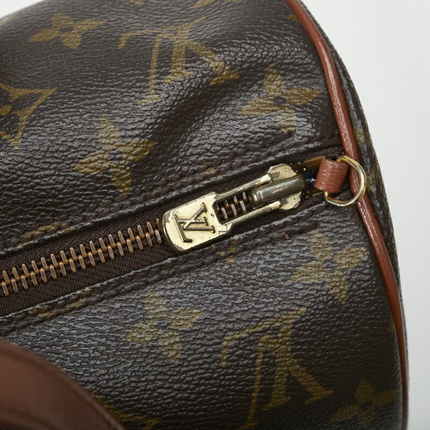 LOUIS VUITTON Monogram Papillon 30 [Old] Handbag M51385 Brown PVC Leather Ladies