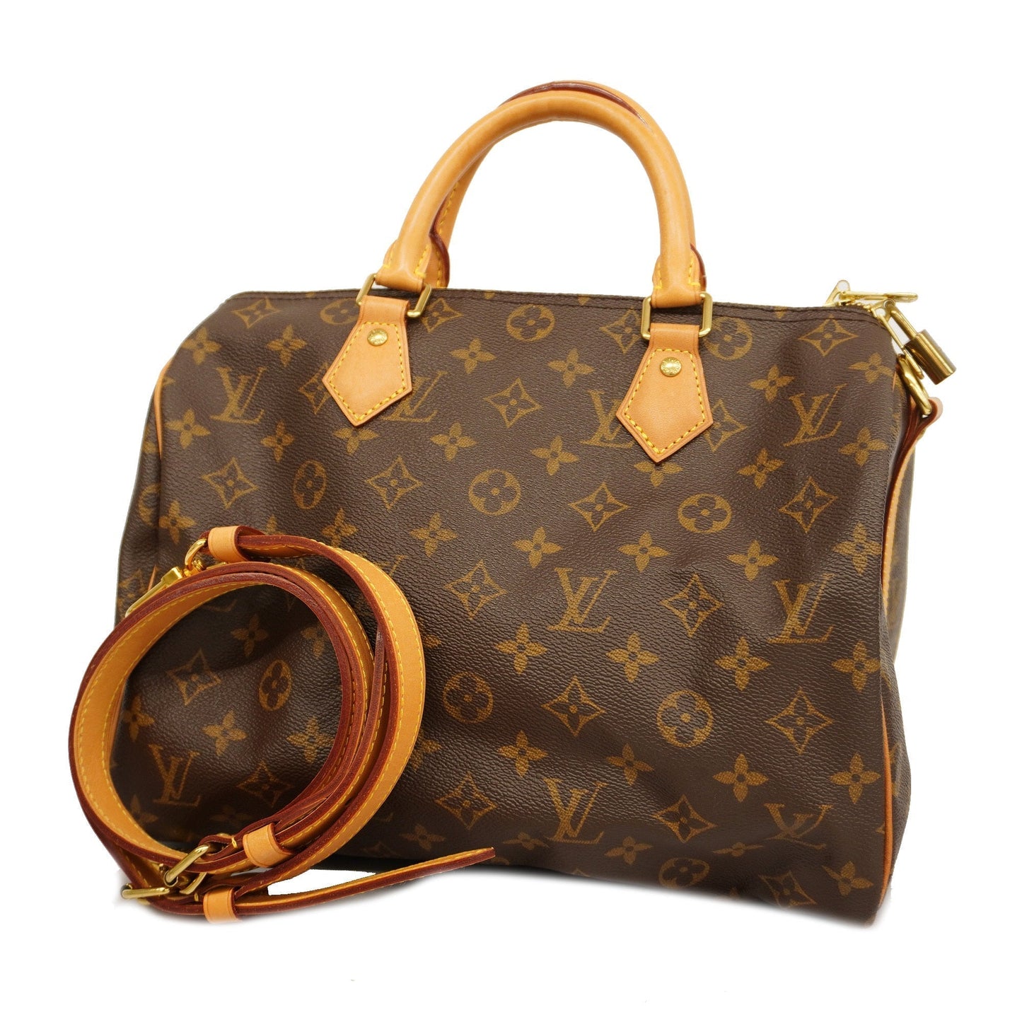 LOUIS VUITTONAuth  Monogram 2WAY Bag Speedy Bandouliere 30 M40391 Handbag