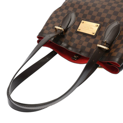 LOUIS VUITTON Damier Hampstead MM Brown N51204 Women's Canvas Handbag