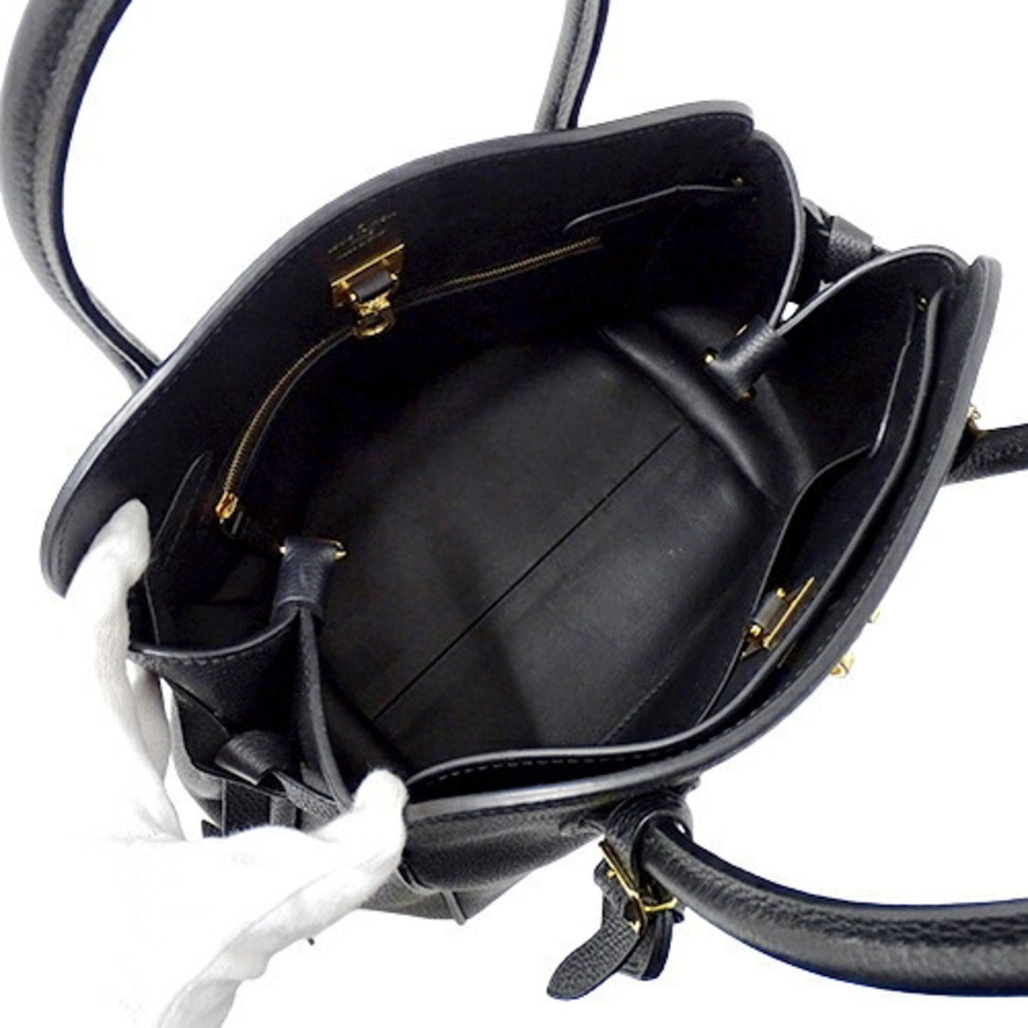 LOUIS VUITTON Bag Women's Handbag Mira PM Taurillon Leather Noir M54346 Black