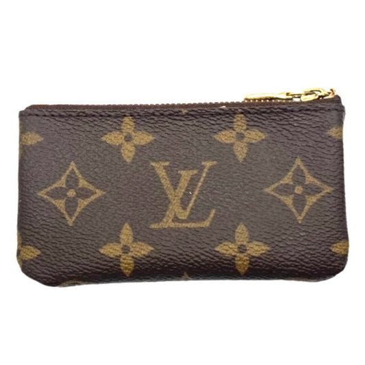 LOUIS VUITTON Monogram Pochette Cle M62650 Coin Case Key Ring