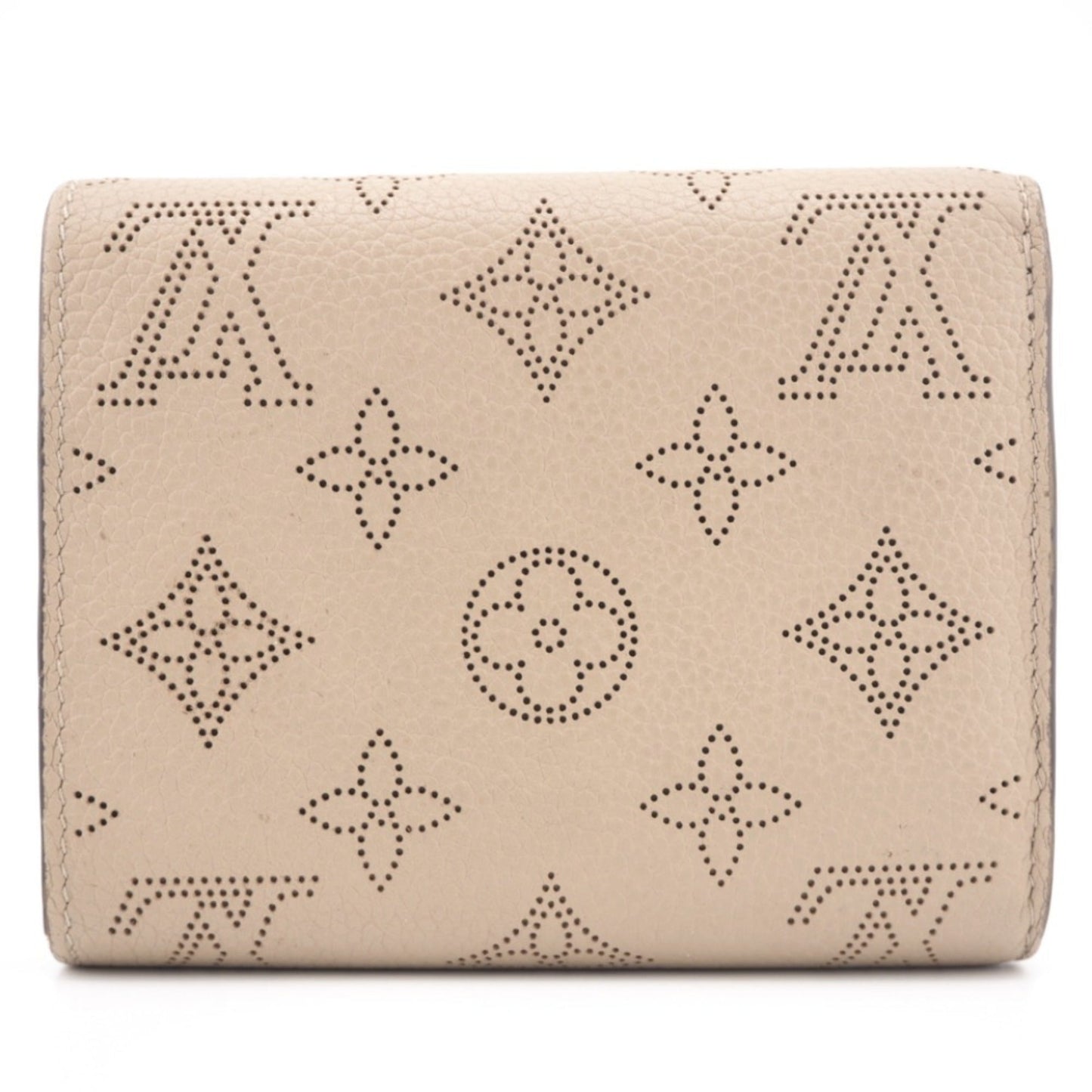 LOUIS VUITTON M62542 Portefeuilles Compact Mahina Bifold Wallet Beige Women's