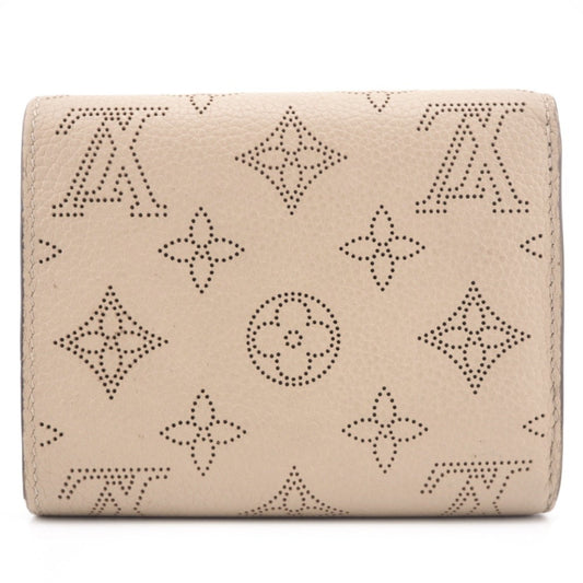 LOUIS VUITTON M62542 Portefeuilles Compact Mahina Bifold Wallet Beige Women's