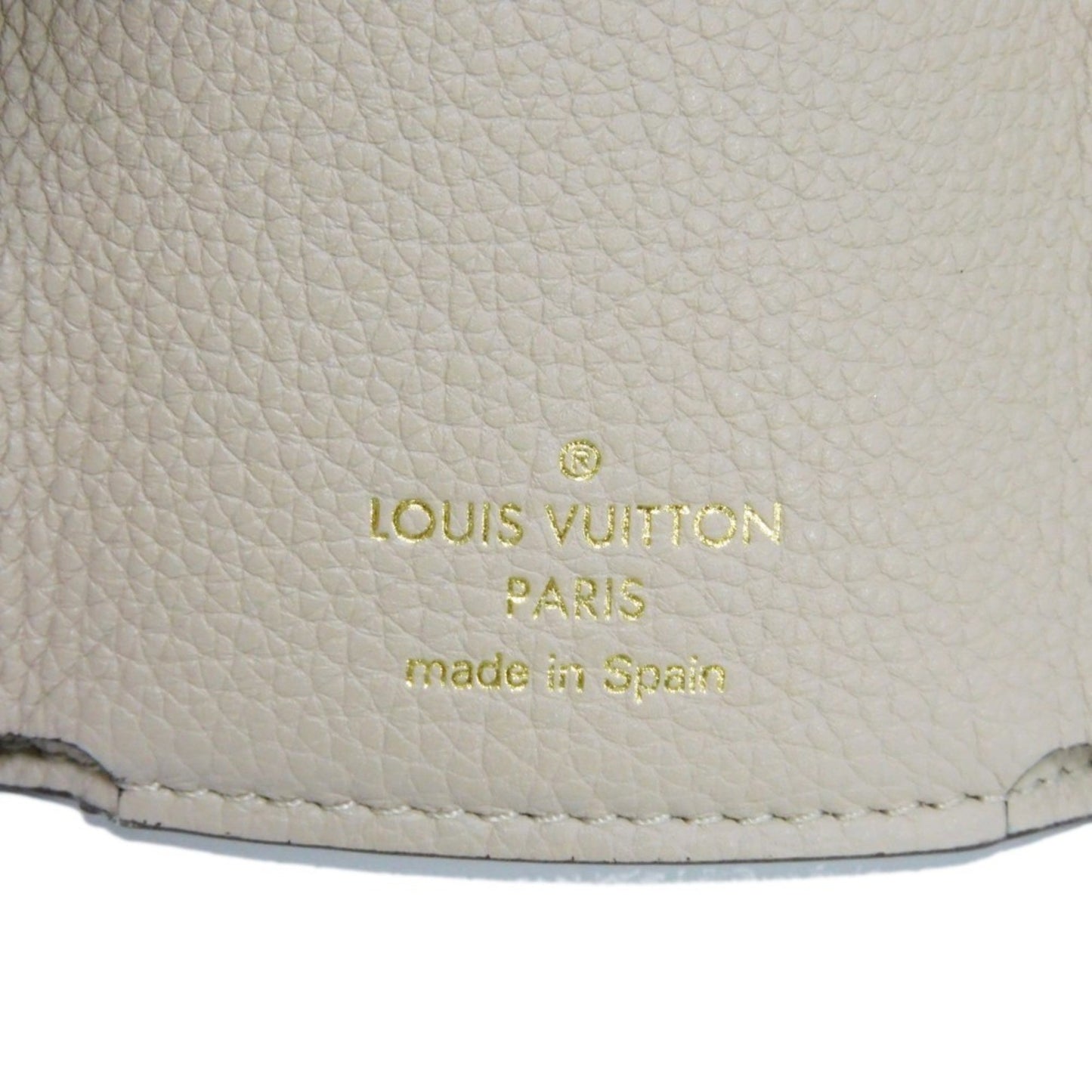 LOUIS VUITTON Trifold Wallet Portefeuille Lock Mini Snap Button Compact LV Logo Greige M69340 Men's Women's Billfold